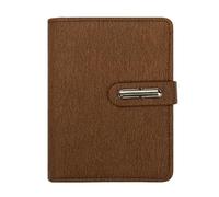 ARUNASO note book 5 Packs Notebook A7 Leaf Witing Journal Portable Pocket English Word Book Carry For Work School Note Tasks notepad(Brown)