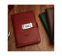 ARUNASO note book A5 Codebook 230 * 170mm Located Writing Journal Loose Leaf Notebook Thickened Retro Notepad for College Ruled notepad(Burgundy)