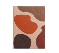 ARUNASO note book A5 Notebook 8.38 × 5.38 Inches Soft Leather Colorful Splicing Pu Leather Surface Student Hand Ledger for Inspirational Journals notepad(Brown)