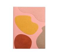 ARUNASO note book A5 Notebook 8.38 × 5.38 Inches Soft Leather Colorful Splicing Pu Leather Surface Student Hand Ledger for Inspirational Journals notepad(Gelb)