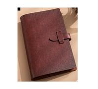 ARUNASO note book A5 Notebook Business 8.38 × 5.38 Inches Leather Thick Notepad Soft Copy Leather Buckle Journals for Work School notepad(Brown)