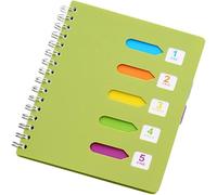 ARUNASO note book Color A5 roll Notebook 120 Pages University Standard Hardcover Writing Journal for Work And Notes A5 (6 x 8 inches) yellow notepad(Grn)