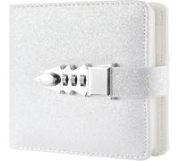 ARUNASO note book Leather notebook Journal with Digital Lock A6 Diary Notepad Travel Journal Compatible with student girl gift Inspirational Journals notepad(Wei)