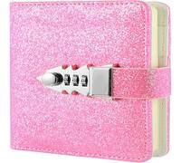 ARUNASO note book Leather notebook Journal with Digital Lock A6 Diary Notepad Travel Journal Compatible with student girl gift Inspirational Journals notepad(Rose)