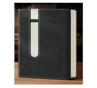 ARUNASO note book Thick Notebook B5 A5 With Pen Insertion Notepad Leather Meeting Notebook for Students Writing Journal notepad(Nero,B5)