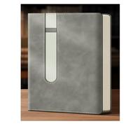 ARUNASO note book Thick Notebook B5 A5 With Pen Insertion Notepad Leather Meeting Notebook for Students Writing Journal notepad(Gray,B5)