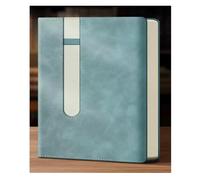 ARUNASO note book Thick Notebook B5 A5 With Pen Insertion Notepad Leather Meeting Notebook for Students Writing Journal notepad(Light blue,A5)