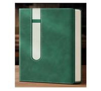 ARUNASO note book Thick Notebook B5 A5 With Pen Insertion Notepad Leather Meeting Notebook for Students Writing Journal notepad(Grn,B5)