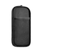 ARUNASO Pen case Grid Mesh Pen Pencil Case with Zipper Clear Cosmetics Pouch Travel School Transparent Stationary Bag Office Organizer Box Large Capacity(Nero)