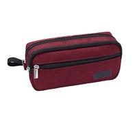 ARUNASO Pen case Three Layers Large Capacity Pencil Case Pen Bag Durable Stationery Pouch for School Supplies Office Storage Desk Organizing Large Capacity(Rot)