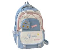 ARUNASO rucksack Cute School Backpack For Girls Cute School Bag For Elementary School Students With Cheese Charm schoolbag(Blu)