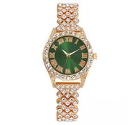 ARUNASO Wrist Diamond-Studded Watch Casual Quartz Watch Women's Watches 15mm Wide Wristband Gift Digital(Roze,Grn)