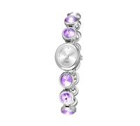 ARUNASO Wrist Luxury Diamond Watches for Women Vintage Bracelet Round Dial Elegant Casual Quartz Waterproof Ladies Watch Digital(Silver Green)