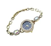 ARUNASO Wrist Women's Luxury Bracelet Watch Round Dial with Roman Numerals Wristwatch Elegant Small Imitation Diamond Analog Quartz Watches Digital(Nero)