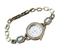 ARUNASO Wrist Women's Luxury Bracelet Watch Round Dial with Roman Numerals Wristwatch Elegant Small Imitation Diamond Analog Quartz Watches Digital(Wei)