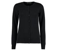 Arundel Crew Neck Classic Long-Sleeved Cardigan Kustom Kit Black 20