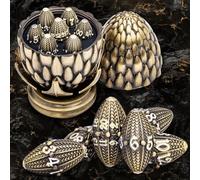 ARUOHHA DND Metal Dragons Dice Bronze Dragon Egg Dice with Rotating Dragon Egg Shell, Role Playing Game Polyhedral Dungeons D and D Dice Set D20 D12 D10 D8 D6 D4
