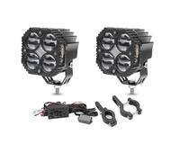 ARUPMN Headlamp Front Headlight 120W LED Motorcycle Headlight Flashing Auxiliary Spotlight With Turn Signal Lamp High Low Light Driving Fog Lamp Motorcycle Spotlights