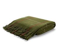 Arus Acrylic Highlands Collection Queen Size Tartan Plaid Design Throw Blanket Green-Olive, 60x80 inches