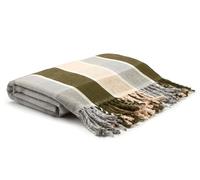 Arus Acrylic Highlands Collection Queen Size Tartan Plaid Design Throw Blanket Green Plaid, 60x80 inches
