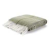 Arus Acrylic Highlands Collection Queen Size Tartan Plaid Design Throw Blanket Green Stripes, 60x80 inches