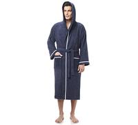 Arus Mclass Bathrobe, (Marine-White, L/XL Long)