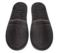 Arus Men's Turkish Terry Cotton Cloth Spa Slippers, One Size Fits Most, Charcoal with Black Sole