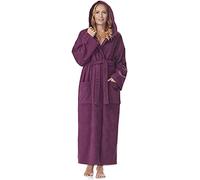 Arus Women's Hooded Bathrobe, 100% Cotton Terry Towelling, calf length or ankel length, for Home, Gym, Spa and Hotel