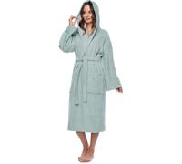 Arus Women's Hooded Bathrobe, 100% Cotton Terry Towelling, calf length or ankel length, for Home, Gym, Spa and Hotel