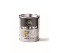 ARUUJ - 2x Metallic Silver Paint Tin 300ml - Smooth Radiant Finish, Quick Drying & Chip Resistant - All Purpose Metal, Wood, Plastic Use - Paints For DIY, Craft, Home Decor & Restoration Projects