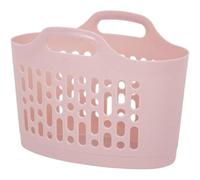 ARUUJ 50L Large Laundry Washing Basket, Clothes Bucket Attached Handles, Durable, Lightweight, Stackable Plastic Tote, Space Saving Storage Container Indoor Outdoor Hollow Hamper (1)