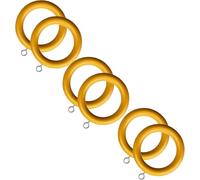 ARUUJ - 6 Pcs Wooden Curtain Rings - Wood Rings For 28mm Pole - Rings For Curtain Poles - Smooth Easy Sliding Operation - Rings For Eyelet Curtains Pole - For Curtain Drapery Rings (Antique Pine)