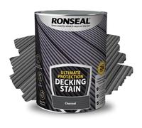 ARUUJ - Decking Stain, Long-Lasting Weather Protection, Quick Dry in 90 Minutes, Anti Slip Deck Stain, Indoor Outdoor Use, Protects Against Scuffs & Foot Traffic, Matt Finish (Charcoal, 5L)