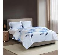 ARUUJ - King Duvet Cover Set, Soft Printed Bedding Set, 100% Brushed Microfiber Duvet Cover With Pillowcases, Quilted Bedding Sets, Breathable Comforter (Midnight Petals, (150 x 200cm)