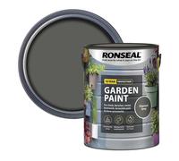 ARUUJ Multipurpose Garden Paint - Exterior Wood Paint for Sheds, Benches, Metal, Brickwork, Pots - Waterproof Colour & Protect 2.5L Tin - Outdoor Fence Furniture (Charcoal Grey)