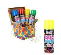 ARUUJ Silly String Spray 200ML - Long Lasting Spray - Crazy Colourful Decorations Spray - Multicolour Birthday Party Cans - Colourful Movement Sprays - for Birthday Parties Celebration Occasions (3)