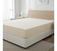 ARUUJ - Super King Microfibre Fitted Sheet Cream, 25cm (9.85") Deep Pocket Snug Fit, Soft Brushed Bedding, Fade & Wrinkle Resistant Bottom Sheet, 72" × 80" (180 × 200 cm)