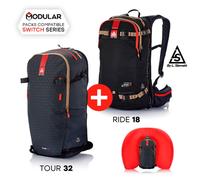 Arva - Switch Mixed Bundle (Ride 18 + Tour 32) - Avalanche airbag size One Size