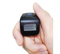 Arvakr 6 Channels Rechargeable LCD Electronic Finger Counter Silent Digital Tally Clicker for Prayer Jersey Sport Gift Black