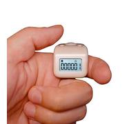 Arvakr Rechargeable Finger Counter, IPX8 Waterproof Lap Counter, Silent 6 Channels Digital Tasbih Tally Clicker with LED for Prayer Swimming Knitting Gift, Coffee