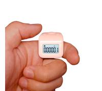 Arvakr Rechargeable Finger Counter, Waterproof Lap Counter, Silent 6 Channels Digital Tasbih Tally Clicker with LED for Prayer Knitting Gift, Pink