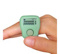 Arvakr Rechargeable Silent Finger Counter 6 Channels Digital Tasbih Tally Clicker with LED for Prayer Knitting Sports Gift Green