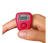 Arvakr Rechargeable Silent Finger Counter 6 Channels Digital Tasbih Tally Clicker with LED for Prayer Knitting Sports Gift Red