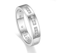 Arvaleff 5mm 925 Sterling Silver Engagement Rings All-round Cubic Zirconia CZ Wedding Promise Rings for Her Stunning Wedding Bands for Women Men Size 6-13, Cubic Zirconia