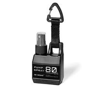 ARVALOLET 80ml Refillable Atomizer Bottle with Carabiner, PE & PP, for Alcohol & Perfume, Black/Khaki