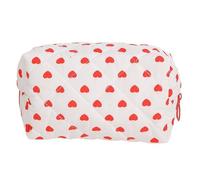 ARVALOLET Cosmetic Bag for Women Heart Pattern Zipper Purse Quilted Makeup Bag Travel Toiletry Bag Cosmetic Bag for Travel, White, 155.00x95.00x85.00mm/6.1x3.74x3.35inch, Fashion