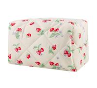 ARVALOLET Cosmetic Bag, Strawberry Lemon Pattern Clutch Purse Toiletry Bag Organizer Portable Travel Toiletry Bag for Women Girls, Yellow Strawberry, 175.00x105.00x100.00mm/6.89x4.13x3.94inch
