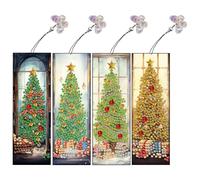 ARVALOLET Creative Diamond Bookmark Set Christmas Animal Painting and Crystal Pendant