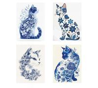 ARVALOLET Full Embroidery Eco-cotton Thread 11CT Printed Cat Cross Stitch Kit Art 40x53cm