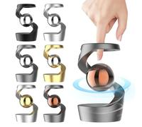 ARVALOLET Gravity Defying Kinetic Desk Toy Floating Gyroscope Toy (Gray Top Silver Beads)